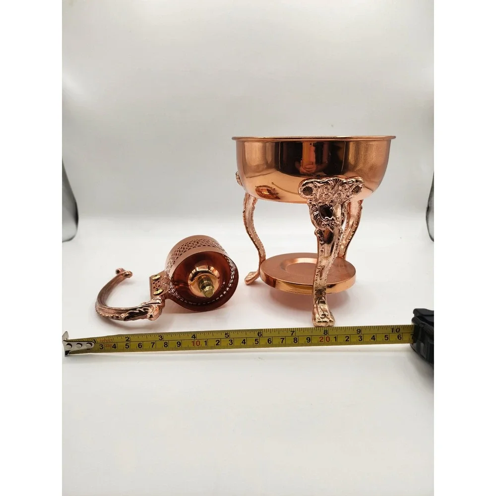 Vintage Princess House Copper & Brass Glass Tea‎ Coffee Carafe Pot Pieces 1960s